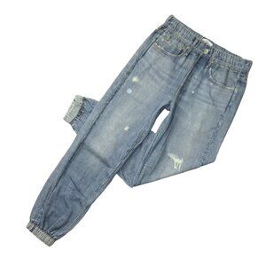 NWT rag & bone Miramar Jogger in Glass Hill Photo Print Faux Jean Sweatpants S